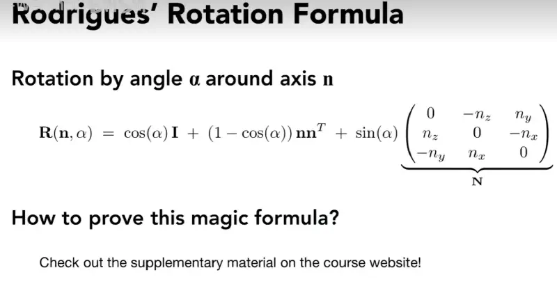 罗德里格斯旋转公式